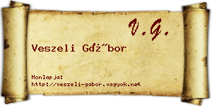 Veszeli Gábor névjegykártya