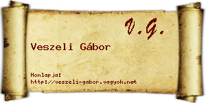 Veszeli Gábor névjegykártya